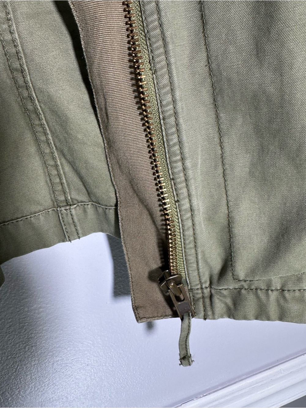 Madewell 100% Cotton Olive Utility Jacket Medium - Picture 7 of 11